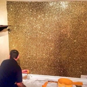 golden glitter painting4