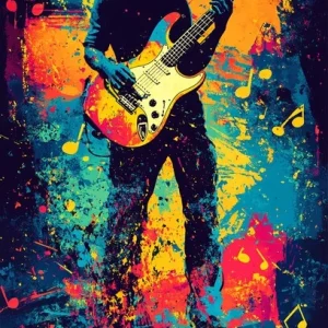 vibrant-guitar-solo-stockcake
